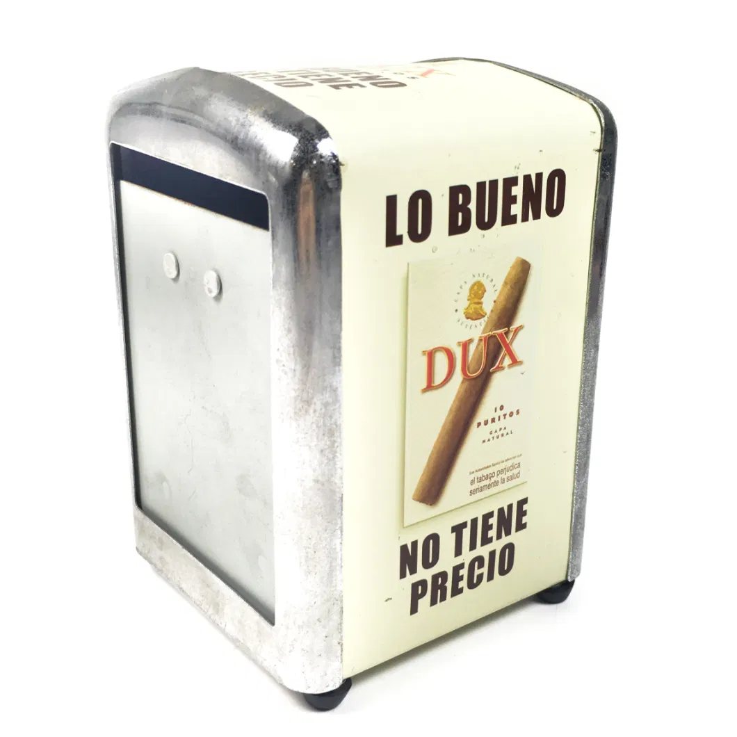 Rectangular Tin Napkin Dispenser for Tissue Paper Customized Logo