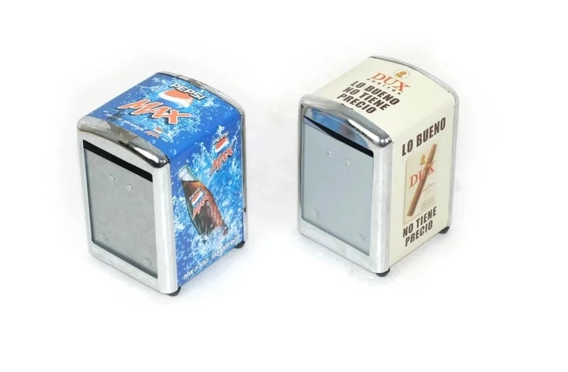 Rectangular Tin Napkin Dispenser for Tissue Paper Customized Logo